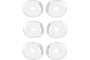 WIKI VALLEY Silicone Replacement Ear Tips for Airpods 4 2024, 3 Pairs, Fits in Charging Case (White)