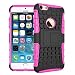 Produktbild iPhone 6 & iPhone 6s Case 4.7-INCH DRUnKQUEEn Heavy Duty Rugged Hybrid Armor Dual Layer Hard Shell Tire Tread Grenade Grip Combat Tyre Textured Cover with Kickstand for Apple iPhone6 / iPhone6S