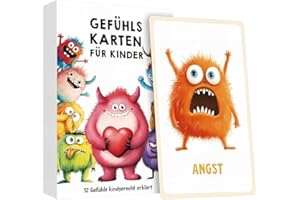 ILMFMY Gefühlskarten für Kinder, 32 Emotionsmonster mit Erklärungstexten – Für Kindergarten & Grundschule zur Selbstregulation und für EIN gutes Gefühl (Gefühlskarten)
