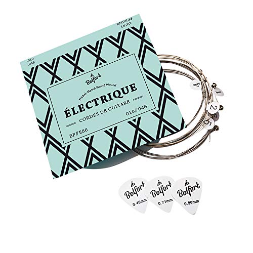 Cuerdas de primera calidad para guitarra eléctrica (juego de 6 cuerdas) ? Proveedor de prueba 2019* ? BONUS: libro electrónico + 3 púas