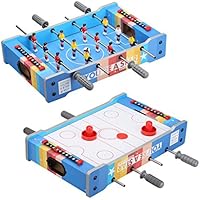 Juego de Mesa 2 en 1 Juego de futbolín y Air Hockey, Colorido