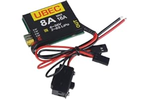 QWinOut UBEC-8A 2S-6S 6-36V BEC Dual UBEC 8A/16A 5.2/6.0/7.4v/8.4v Servo Separate Power Supply RC Car Airplane Robot (UBEC 8A)