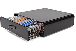 SYSYLY Szuflada do przechowywania kapsułek do kawy kompatybilna z Tassimo, uchwyt na kapsułki do kawy, stojak na ekspres do kawy z organizerem na strąki