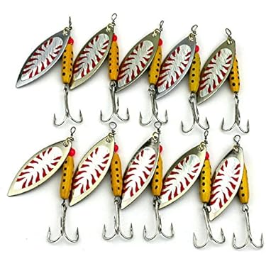 Lot De 6 Leurres Cuillère Métalliques à Paillettes 5-40g