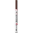 Maybelline New York, Build A Brow: 2 in 1 Brow Pen + Sealing Gel, Real-looking, Fuller Brows, Waterproof, Sweat- & Smudge-resistant, 24H Wear, Vegan Formula, Shade 257: Medium Brown