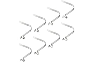 PATIKIL 8x5.5mm Kayak Paddle Snaps, 8Pack Pole Push Button Spring Clips Steel Hollow Button Locking Tube Single Pin for Camping Awning Tent Pole