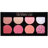 Revolution Ultra Blush Palette Sugar and Spice, Pembe Tonları, 8'li Blush Paleti
