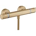 Hansgrohe Ecostat Thermostatic Shower Mixer Comfort For Exposed Installation, Brushed Bronze, 13116140