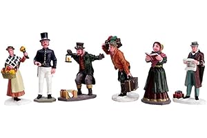 Lemax Christmas Village Townsfolk Figurine Set di 6-92355
