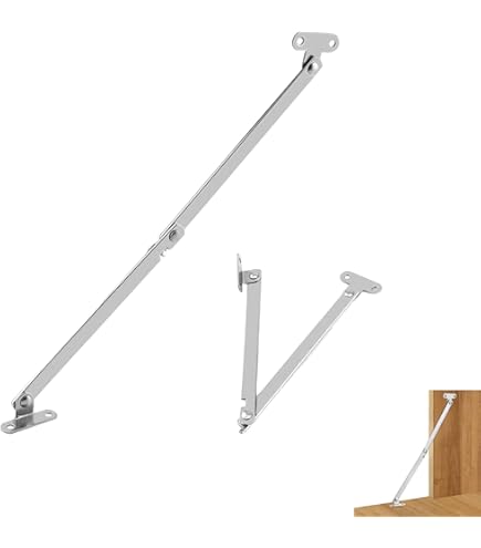 Lot De 4 Charnières Pliantes QWORK En Alliage Zinc - Pivote à 180° - Pour Tables Pliantes, Portes De Placard, Trappes