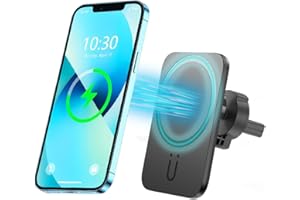 SUOYAOYAOV Cargador de carga inalámbrico para coche 15 W para Magsafe, soporte magnético para teléfono coche inalámbrico, soporte para teléfono móvil coche carga inalámbrica para iPhone Serie 13/14/15/16 serie
