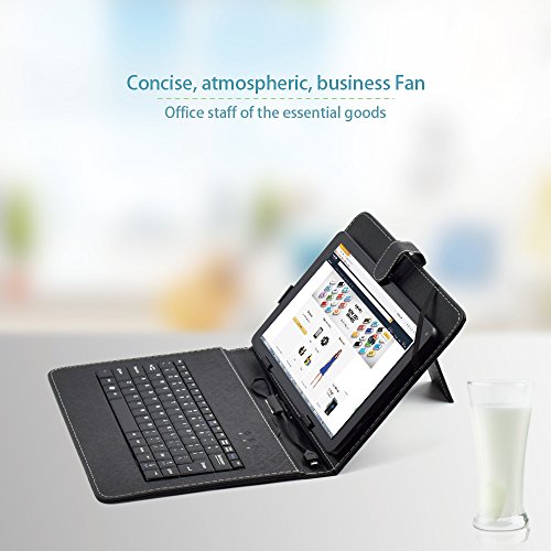 Yuntab Tastatur und Fall zum Schutz der Universal-Tablette von 10,1 Zoll vor Zerstörung / support yuntab10,1 Zoll Tablette V101H K03-10 K107 Tastatur und Gehäuse 2 in 1 (schwarz) - 6
