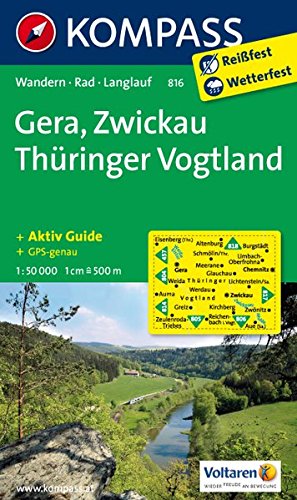 Download Gera - Zwickau - Thüringer Vogtland: Wanderkarte mit Kurzführer, Radwegen und Loipen. GPS-genau. 1:50000 (KOMPASS-Wanderkarten, Band 816) Download Gera - Zwickau - Thüringer Vogtland: Wanderkarte mit Kurzführer, Radwegen und Loipen. GPS-genau. 1:50000 (KOMPASS-Wanderkarten, Band 816)