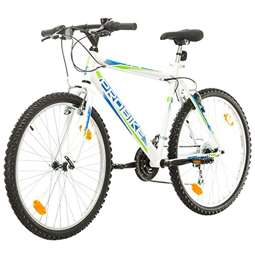 Coollook PROBIKE 26 Zoll Fahrrad Felge Mountainbike MTB Weiss Glanz Starren Rahmen Fahrradherren Rad Bike Cycling, Rahmen 51 cm, 18-GANG EU-PRODUKT - 5