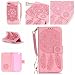 Produktbild iPhone SE Hülle,iPhone 5S Leder Hülle,Schutzhülle für iPhone SE Leder Wallet Tasche Brieftasche Flip Schutz Etui Schale,Cool 3D Bling Glitter Diamond Dreamcatcher Floral Flowers Musterg Ledertasche Slim Retro Leder Bookstyle Handyhülle Tasche Wallet Case Handytasche mit Standfunktion Karteneinschub und Magnetverschluss Flip Etui Tasche für Apple iPhone SE/5S/5
