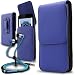 Produktbild iTALKonline Microsoft Lumia 535 Blau PREMIUM PU Leather Vertical Vorstands Side Pouch Tasche Holster mit Gürtelschlaufe und Clip Magnetverschluss
