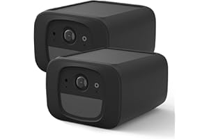 AKOEMXEEO Lot de 2 coques de protection en silicone pour eufy Security SoloCam S220, résistantes aux intempéries, souple et durable, en silicone étanche pour Eufy SoloCam S220, noir