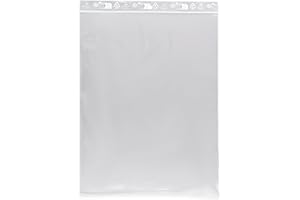 UNIVERS GRAPHIQUE 100 sachets à fermeture zip format 300 x 400 mm 30x40 cm pochette zip qualité alimentaire aux normes plastique CEE 50 microns sachet congélation prélèvement solide recyclable avec trou de suspension
