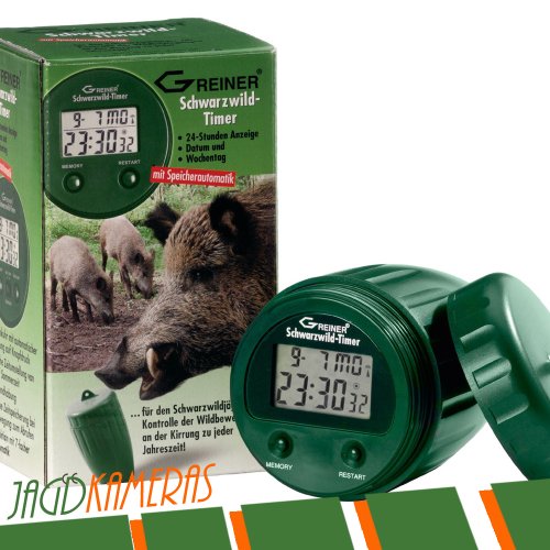 Preisvergleich Produktbild GREINER Wilduhr ST130 Digitale Funkuhr - wasserdicht mit Speicherautomatik