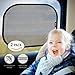 Produktbild Sonnenschutz Auto - BEZ® Selbsthaftend Sonnenblende für Kinder und Babys mit Statischer Elektrizität für Seitenfenster UV- und Hitzeschutz Einfach anzubringen [2 Stück] - Schwarz
