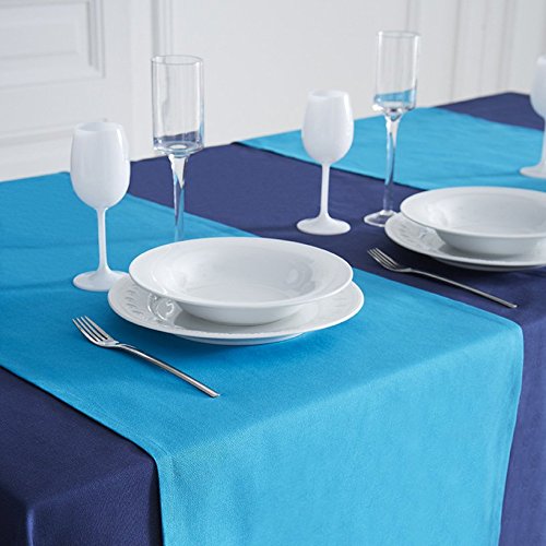 Today 257551 Tischläufer Baumwolle 50 x 150 cm, Baumwolle, Mer du Sud/Bleu, 50×150 cm - 2