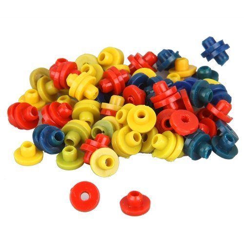 TOOGOO(R) 100X Nipple Rubber Grommets for Tattoo Needle colorful