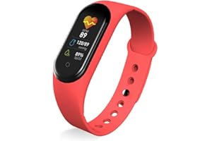 SZAERFA Pulsera de Banda Inteligente M5, IP67 Reloj Inteligente a Prueba de Agua Pulseras Presión Arterial/Monitor de frecuencia cardíaca/Podómetro Pulsera Deportiva Rastreador de Actividad física