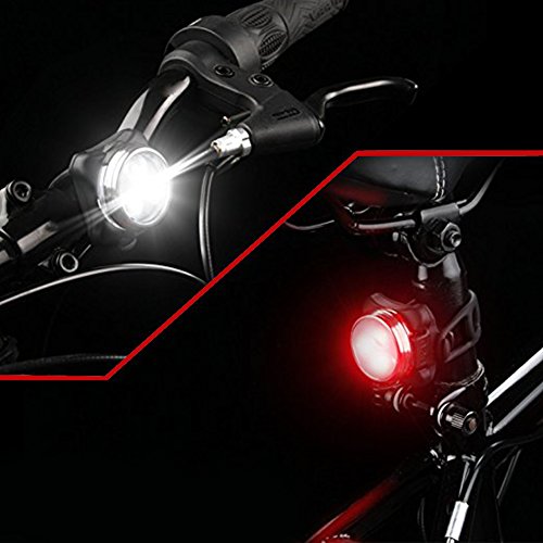 Fitsund Wiederaufladbare LED Fahrradlicht Wasserdichte 4 Licht-Modi Fahrradlampe Set ( 2 Lampen & 2 USB-Kabel ) - 6