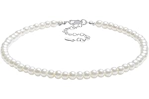 BABEYOND 1920s Damen Halskette Kurz Multi Schichte Choker Kette Hochzeit Braut Schmuck Accessoires Imitation Perlen Kette Elegant Retro Stil Fasching Kostüm Zubehör