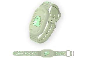 AIYAAIYA Süßes Armband für Galaxy SmartTag 2, Silikon Cartoon Armbandhalter Kompatibel mit Samsung Smart Tag 2 wasserdichte Hülle für Kinder und Ältere Menschen (Dinosaurier)
