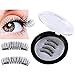Produktbild Dual Magnetische Wimpern, Skitic Ultradünn 3D Wiederverwendbar Magnetic Eyelashes Natürlicher Blick Gefälschte Augen Wimpern Verlängerung ohne Kleber (1 Paar, 4 Stück)