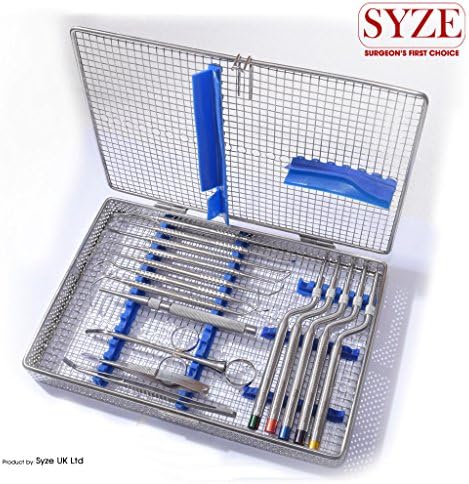 New Dental Bone Grafting Sinus Curette Tamper Packer Scraper Syringe Concave Kit New