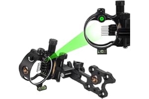 ‎SHARROW SHARROW Bogen Visier 5 Pin / 7 Pin Bogenvisier Retina Micro Einstellbar Jagdvisier mit Bogen Viesier Licht Aluminiumlegierung Zielvorrichtung Compoundbogen Anblick Bogensport Zubehör