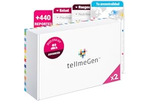 tellmeGen Test ADN Duo Advanced | (Salud + Rasgos + Wellness + Orígenes) | Más de 400 reportes Actualizados