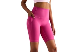 Shorts de Yoga Femmes Taille Haute Legging de Sport Femme Leggings De Yoga pour Femme avec Poches Jogging Danse Course Gym