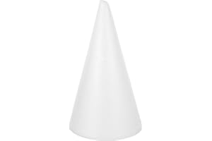 Happyyami 1 coni di schiuma per fai da te, coni di polistirolo bianco, coni di schiuma, torre di polistirolo, materiale artistico per Natale, scuola, progetti fai da te