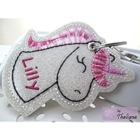 EINHORN mit Namen personalisierbar Schlüsselanhänger Taschenanhänger tolles Geschenk zum Valentinstag