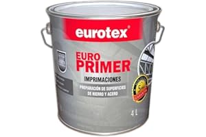 EUROTEX Imprimación Sintética para Hierro y Acero - Protección y Preparación de Superficies de Metal - Gris (Ral-7037), 5 kg