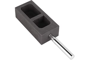 Diyeeni Metallgussform, Graphitbarrenform, reines Graphitform-Form-Schmelztiegel-Schmuck-Metallgussformen für das Schrottgold-Silber-Schmelzguss-Raffinieren(2kg)