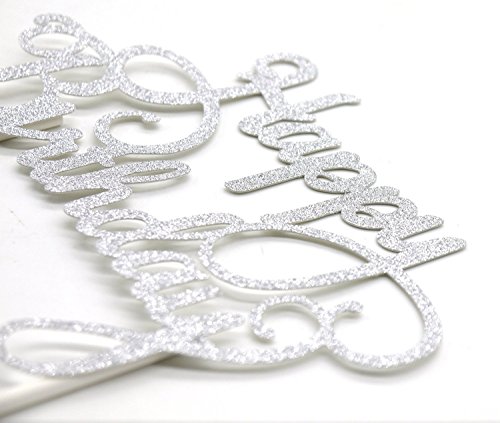 SUNBEAUTY Happy Birthday Gold Silber Glitter Kuchendekoration Cake Topper für Geburtstag - 2