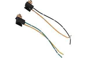 Haosie 2 Pièces Adaptateur Femelle H1, Prise D'ampoule de Lampe de Phare, Prise Adaptateur Ligne, pour Ampoule H1 Brouillard Diurne Ampoules Halogènes LED cms