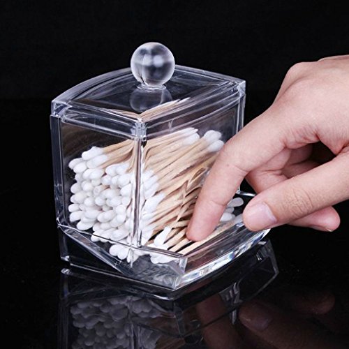 Oriskey Wattestäbchen Kosmetex Acryl Behälter Halter Box Q-Tips Aufbewahrung - 5
