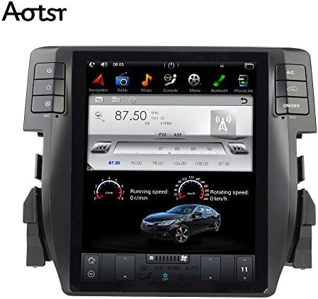 Aotsr Big Screen Android6.0 32GB+2 Car GPS navigation For Honda Civic 2016 2017 video player headunit multimedia stereo Satnav
