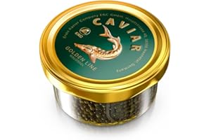 ‎ZARENHOFF Störkaviar 100 g Golden Line, Malossol Fischkaviar, Schwarzer Kaviar, Acipenser schrenckii x huso dauricus, Beluga Caviar
