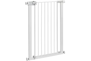Safety 1st Easy Close Extra Tall Metal Cancelletto di sicurezza alto 91 cm, cancello per bambini, scale, porte e vani con dimensioni 73-80 cm, cancelletto per cani da interno, in metallo colore bianco