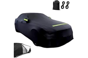 GZIZTX Car Cover 190T/210D Sedan Car Cover Car Cover Dustproof Waterproof Car Garage Full Garage Car Cover for 420-530 cm Saloon Black (530 x 200 x 150 cm)