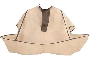 SUNTRADE Friseurumhang, Haarschneideumhang, Regenschirm, Umhang für Salon, Friseur für Erwachsene, khaki, One size