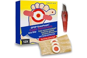 GPGP GreenPeople Corn Plasters - Corn Removal Plasters Corn & Callus Pads for Footcare - 12pcs, 12.0 count