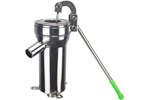 FHUDJK3 2*Secouez la Pompe Domestique en Acier Inoxydable Manuelle Submersible Pompe Pression Manuelle Jardin Potager Pompe à Eau Pompe à Eau Pompe à Haute Pression ne Déborde Pas, Avec 3 Ensembles de Tasses