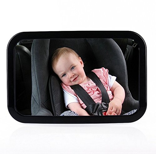 Expower Baby Back Seat Mirror Crystal Clear Baby Car Mirror, Rear Facing Mirror with Adjustable Wide View Angle